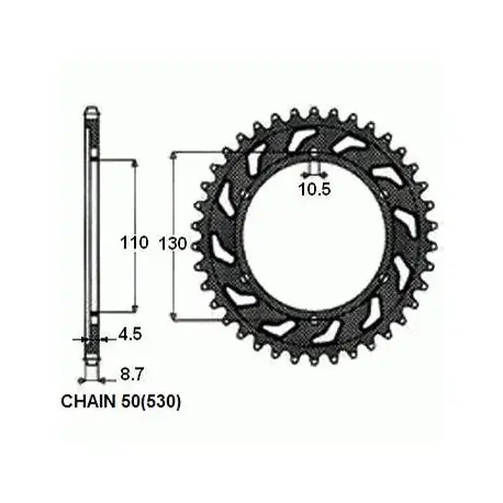 Do wyczerpania zapasów Sunstar Zębatka Napędzana Stalowa Sunr1-5474-42