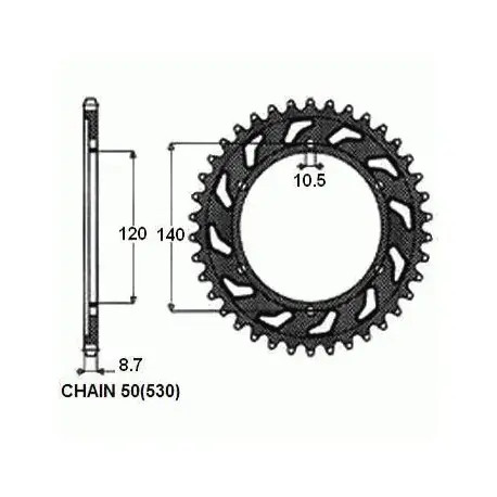 Bestseller Sunstar Zębatka Napędzana Stalowa Sunr1-5526-42