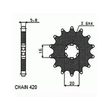 Premium Sunstar Zębatka Napędowa Sunf104-14