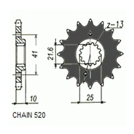 Łatwy zwrot Sunstar Zębatka Napędowa Sunf387-15
