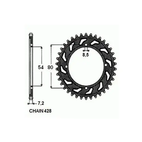 Oferta limitowana Sunstar Zębatka Napędzana Stalowa Sunr1-2117 45 Zębów Ybr125 05-12R. Sunr1-2117-45