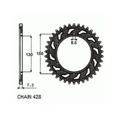 Sunstar Zębatka Napędzana Stalowa Sunr1-2584-51 Super okazja