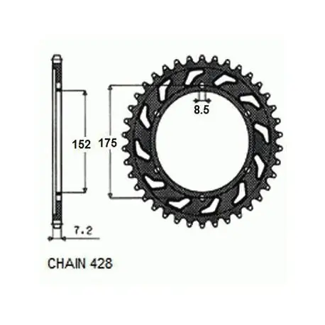 Sunstar Zębatka Napędzana Stalowa Sunr1-2682-53 Ostatnia szansa