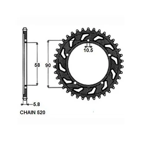 Sunstar Zębatka Napędzana Stalowa Sunr1-3085-38 Obniżka ceny