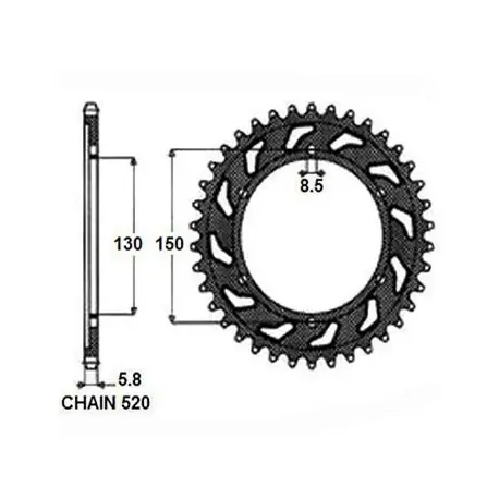 Zębatka Napędzana Sunstar Sunr1-3529 42 Zęby Sunr1-3529-42 Promocja