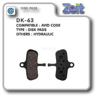 ZEIT klocki okładziny DK 63 Avid Code półmetaliczne Nowość