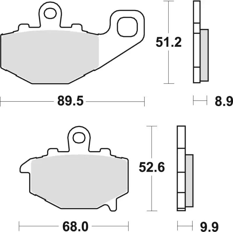 Tani TRW ZF KLOCKI HAMULCOWE KH192 SINTER STREET KAWASAKI ZX6R 600 94-16, ZX6R 636 02-06, ER6 06-16, VERSYS 650 07-14, Z 750 04-06, ZX9R 94-04, Z 1000 / SX ‘10-, ZX10R 04-09, GPZ 1100 95-98, TYŁ