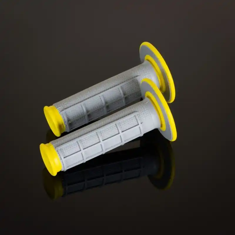 RENTHAL MANETKI MX DUAL COMPOUND DIAMONT YELLOW WAFF, DWUSKŁADNIKOWE KOLOR SZARY/ŻÓŁTY Zniżka