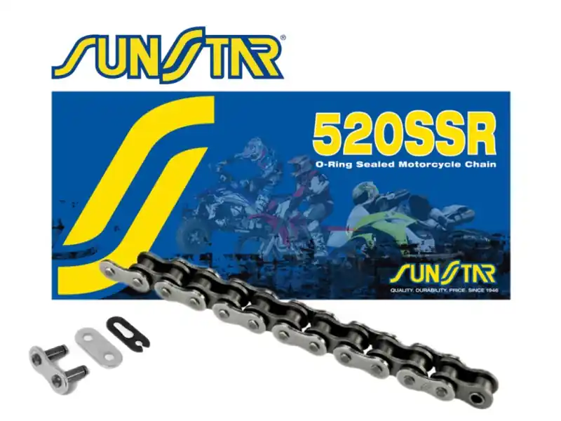 Tylko dziś SUNSTAR ŁAŃCUCH NAPĘDOWY 520SSR-110N (520V) DO 400 CCM (O RING) KOLOR NATURALNY - MADE IN JAPAN - OFERTA SPECJALNA