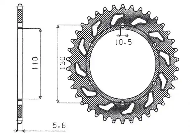 Niska cena SUNSTAR ZĘBATKA TYLNA 504 41 KAWASAKI GPZ 500S 94-05 (JTR486.41) (ŁAŃC. 520) (50441JT)