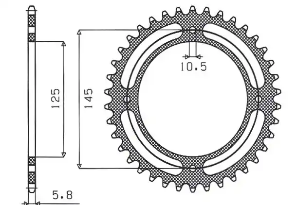 SUNSTAR ZĘBATKA TYLNA 857 40 YAMAHA XT 600 ‘83-94, XT 600Z TENERE 84-89 (JTR857.40) (ŁAŃC. 520) (85740JT) Promocja