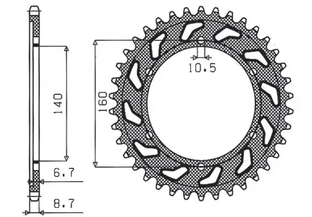 SUNSTAR ZĘBATKA TYLNA 502 48 KAWASAKI GPX 750R, GPZ 750/900/1100, ZRX/ZZR 1100 (JTR502.48) (ŁAŃC. 530) (50248JT) Bestseller