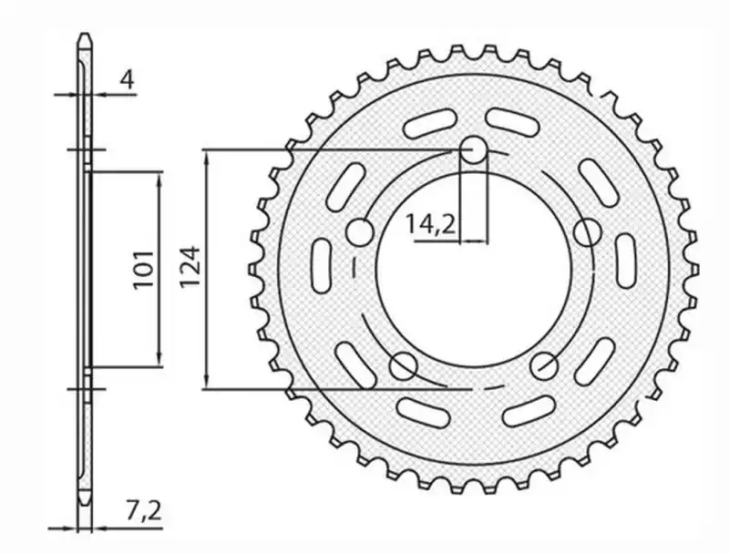 Premium SUNSTAR ZĘBATKA TYLNA 4508 43 KTM 950/990/1190 RC8 /DUKE/ SUPERMOTO (JTR898.43) (ŁAŃC. 525) (450843JT)