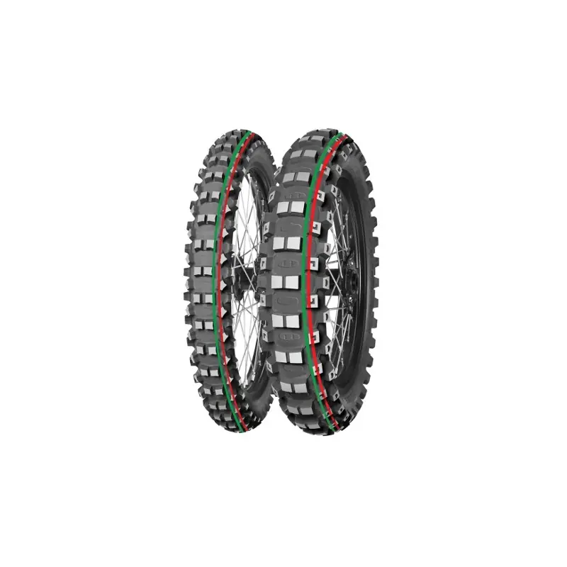 Dostępne od ręki MITAS OPONA 80/100-12 TERRA FORCE-MX MH 50M (CZERWONO-ZIELONY PASEK) TT TYŁ DOT 2026 (DOT XSDS) (460049) (zamiennik 70000100,700