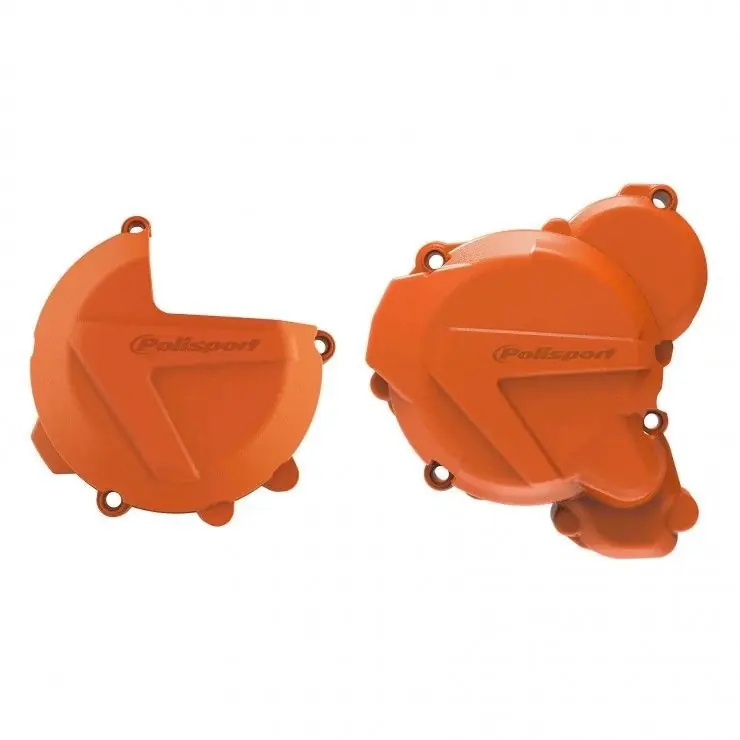 Kup online POLISPORT ZESTAW OSŁONA POKRYWY (DEKLA) ALTERNATORA ORAZ OSŁONA POKRYWY SPRZĘGŁA I OSŁONY POMPY WODY KTM EXC/XCW TPI 250/300, HUSQVARNA TE TPI 250/350 `17-22 KOLOR POMARAŃCZOWY (8461700002+8467500002+8485200002)