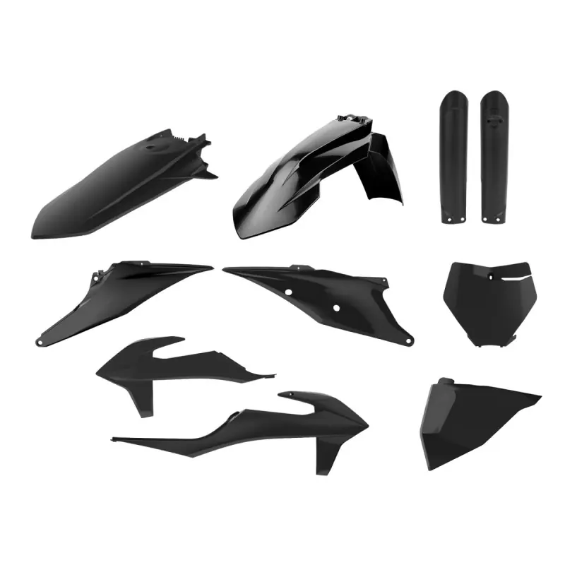 Bezpieczne zakupy POLISPORT KOMPLET PLASTIKÓW (FULL KIT) KTM SX/SX-F ‘19-‘22 W ZESTAWIE TABLICA PRZEDNIA (8666400003) I OSŁONY AMORTYZATORÓW (8398600003) KOLOR CZARNY
