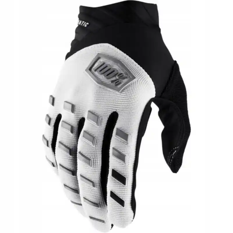 100 PROCENT RĘKAWICE CROSS/ENDURO AIRMATIC WHITE KOLOR BIAŁY/CZARNY ROZMIAR XL Tani
