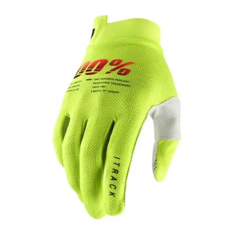 100 PROCENT RĘKAWICE CROSS/ENDURO ITRACK FLUO YELLOW KOLOR ŻÓŁTY FLUO ROZMIAR L Bezpieczne zakupy