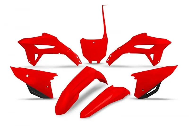 UFO KOMPLET PLASTIKÓW HONDA CRF 250R ‘22-‘24, CRF 450R ‘21-‘24 KOLOR OEM ‘21 (CZERWONY) Wysoka jakość