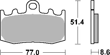 SBS KLOCKI HAMULCOWE KH335 TRACK AND SPORT SINTER KOLOR ZŁOTY PASUJE DO BMW R850/1100/1150/1200, K1200/1300 PRZÓD (ZAMIENIA MIESZANKĘ RS) Okazja