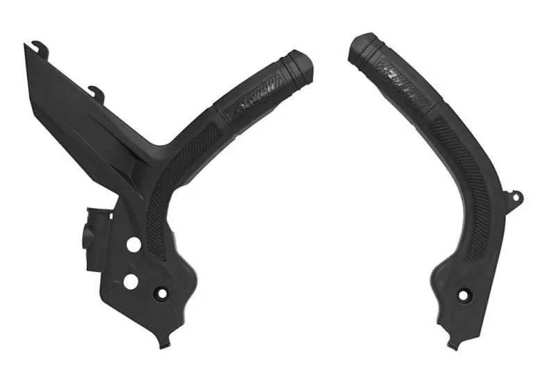 RACETECH (RTECH) OSŁONY RAMY (KOMPLET) BI-MATERIAL SUPER GRIP KTM SX 125/150/250 ‘19-21, SXF 250/350/450 ‘19-21, SXF 450 ‘18-21, EXC/EXCF 150/250/350/450 ‘20-21 KOLOR CZARNY Wybór klientów