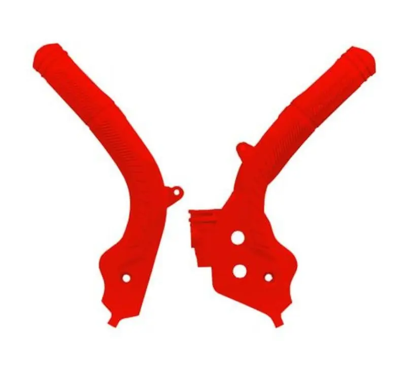 RACETECH (RTECH) OSŁONY RAMY (KOMPLET) BI-MATERIAL SUPER GRIP GAS GAS MC/MC-F/EC/EC-F 125/250/300/350/450 ‘21 KOLOR CZERWONY Ostatnia szansa