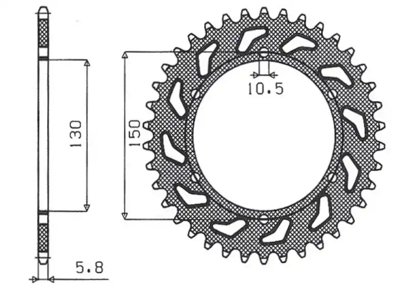SUNSTAR ZĘBATKA TYLNA 236 42 HONDA NX 650 ‘88-‘90, FMX 650 ‘05-‘08, XR 600 88-90, YAMAHA XJ6 600 ‘09-‘13 (JTR245/3.42)* (ŁAŃC. 520) (430942JT) Zniżka