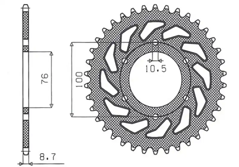 SUNSTAR ZĘBATKA TYLNA 818 42 SUZUKI GS 1000/1100, GSX 1100E (JTR818.42) (ŁAŃC. 630) Ekspresowa dostawa