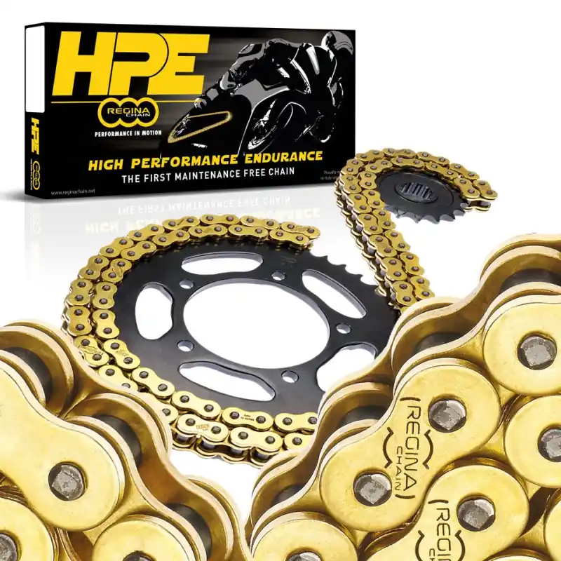 REGINA ŁAŃCUCH NAPĘDOWY 525HPE (122 OGNIWA) Z-RING SUPERSPORT / ENDURO BEZOBSŁUGOWY ZŁOTY (ZAKUWKA) (137HPE/1008) Premium