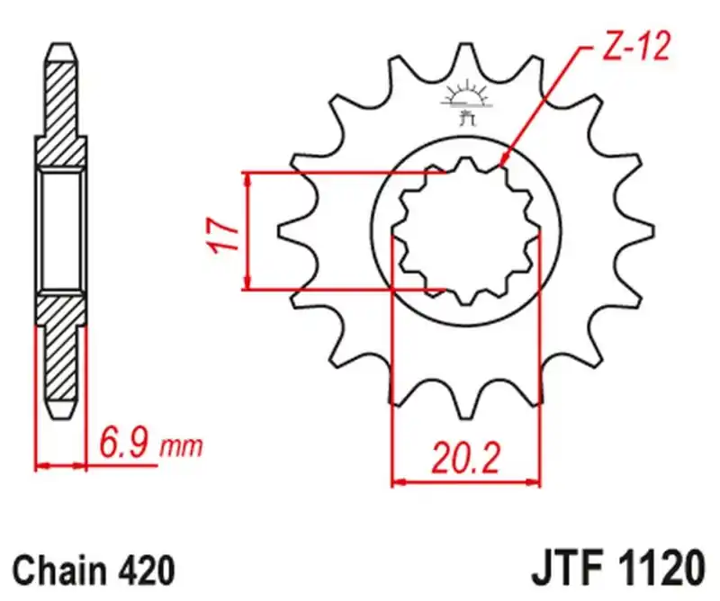 JT ZĘBATKA PRZEDNIA 600M15 SILNIK AM6 (JTF1120,15) (ŁAŃC. 420) Zamów teraz