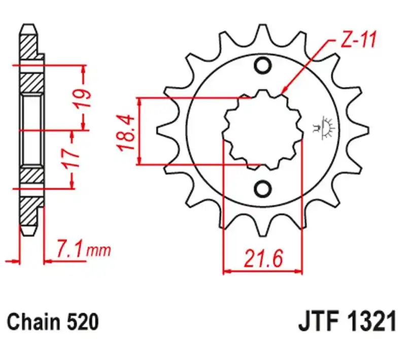 Hit sprzedaży JT ZĘBATKA PRZEDNIA 2067 12 HONDA CBF 250, XR 250R (206712JT) (MOŻNA STOSOWAĆ JAKO 2506 12 ORAZ 2261 12) (ŁAŃC. 520)