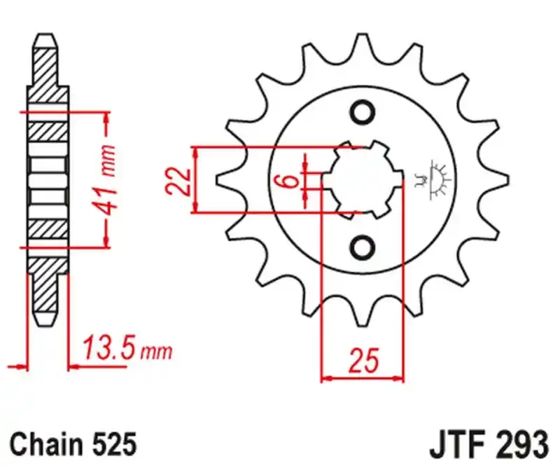 JT ZĘBATKA PRZEDNIA 293 14 HONDA XL 600V ‘87-‘88 (PD06) (29314JT) (ŁAŃC. 525) (-1) Okazja
