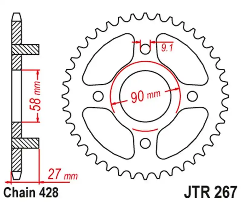 Niska cena JT ZĘBATKA TYLNA JTR267 39 HONDA CD 175 ‘71-78‘ (26739JT) (ŁAŃC.428) NA ZAMÓWIENIE