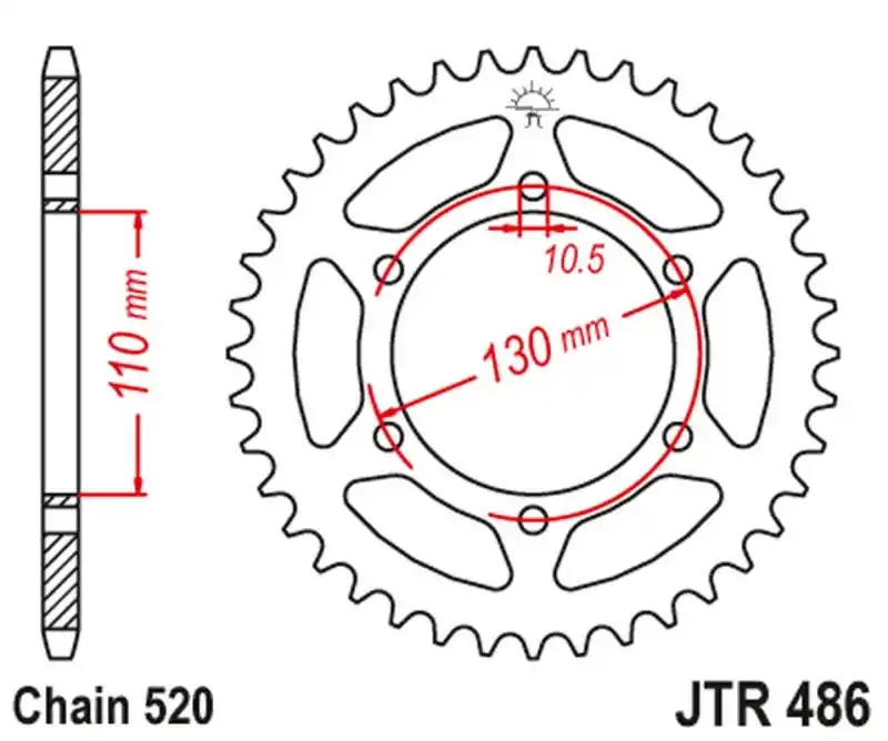 JT ZĘBATKA TYLNA 504 42 KAWASAKI EX300 NINJA ‘13-‘17 (50442JT) (ŁAŃC. 520) CZARNA Nie przegap