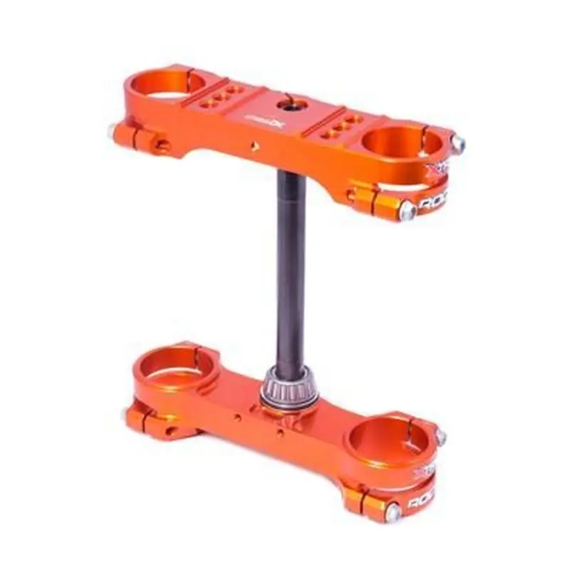 Tani XTRIG PÓŁKI ZAWIESZENIA PRZEDNIEGO ROCS TECH TRIPLE CLAMPS KTM SX 85 ‘03- ‘24 (OFFSET 14MM) KOLOR POMARAŃCZOWY
