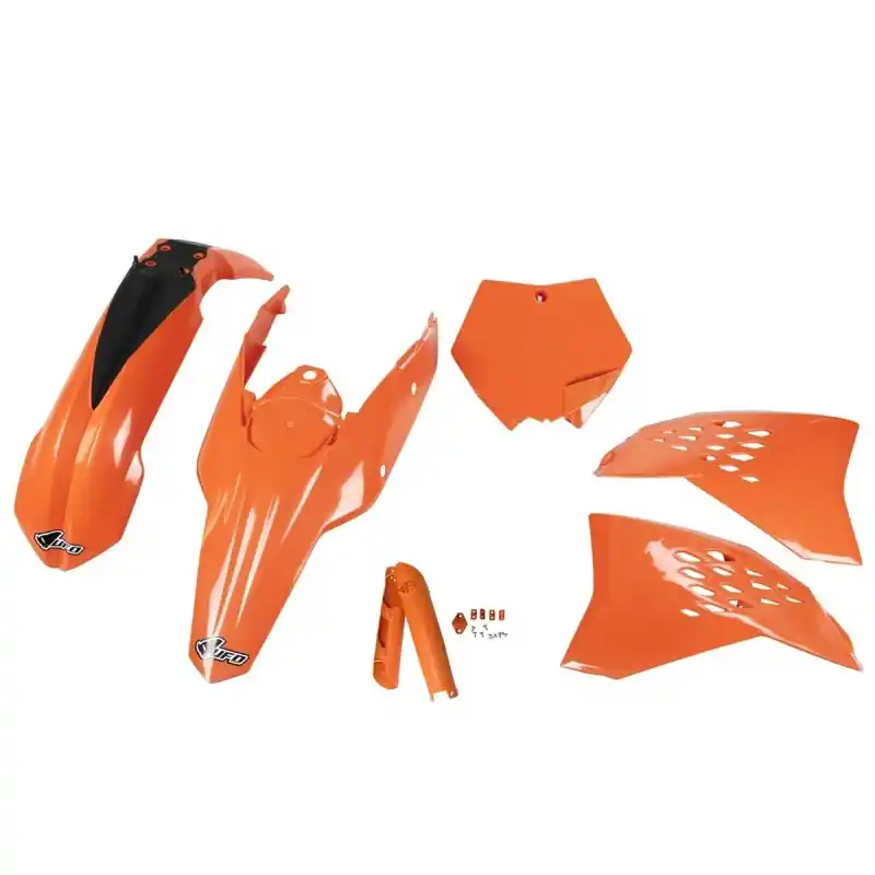 Wybór klientów UFO KOMPLET PLASTIKÓW (FULL KIT) Z OSŁONAMI TELESKOPÓW (AMORTYZATORÓW) KTM SX/SXF ‘07- ‘10 KOLOR POMARAŃCZOWY