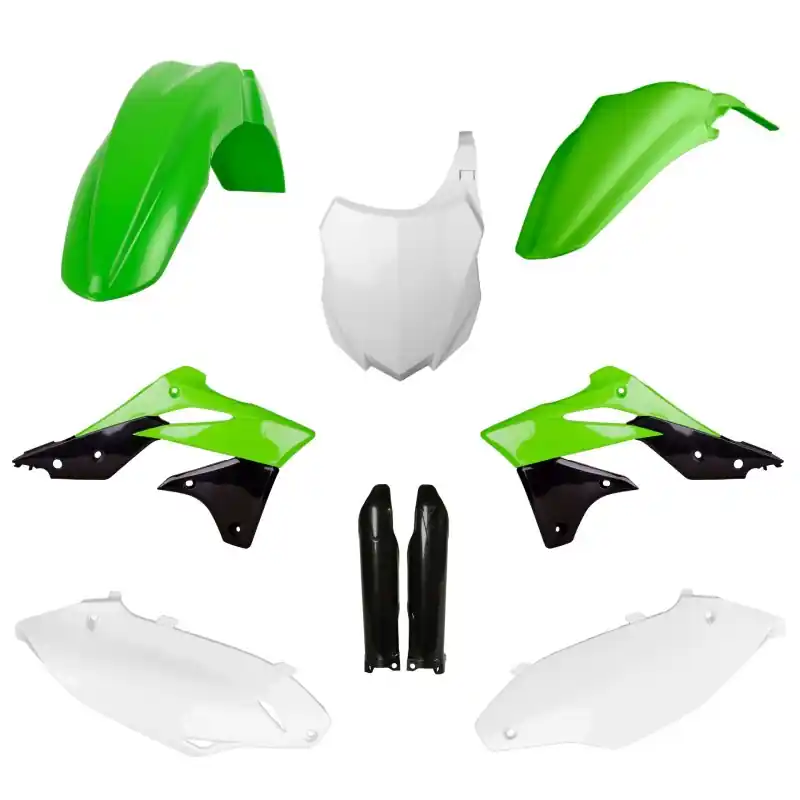 Zniżka POLISPORT KOMPLET PLASTIKÓW (FULL KIT) KAWASAKI KX 250F ‘13- ‘16 W ZESTAWIE TABLICA PRZEDNIA (8659200003) I OSŁONY AMORTYZARORÓ
