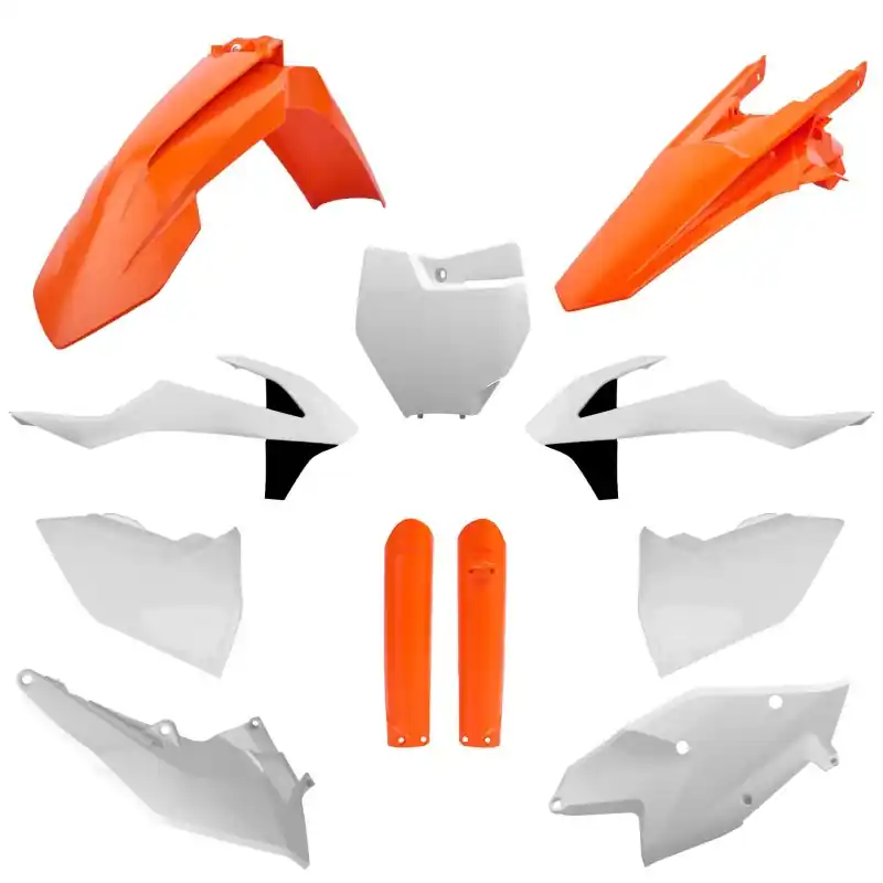 Cena promocyjna POLISPORT KOMPLET PLASTIKÓW (FULL KIT) KTM SX/SX-F/XC-F ‘16- ‘18 W ZESTAWIE TABLICA PRZEDNIA (8664900001) I OSŁONY AMORTYZATORÓ