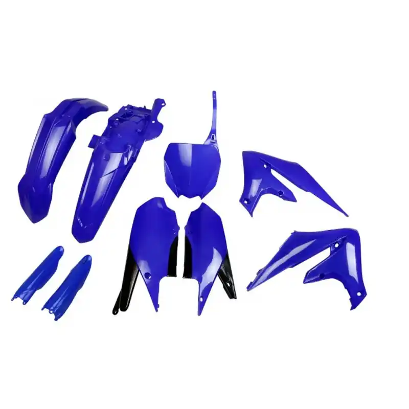 Łatwy zwrot UFO KOMPLET PLASTIKÓW (FULL KIT) Z OSŁONAMI TELESKOPÓW (AMORTYZATORÓW) YAMAHA YZF 250 ‘19- ‘23, YZF 450 ‘18- ‘22 KOLOR NIEBIES