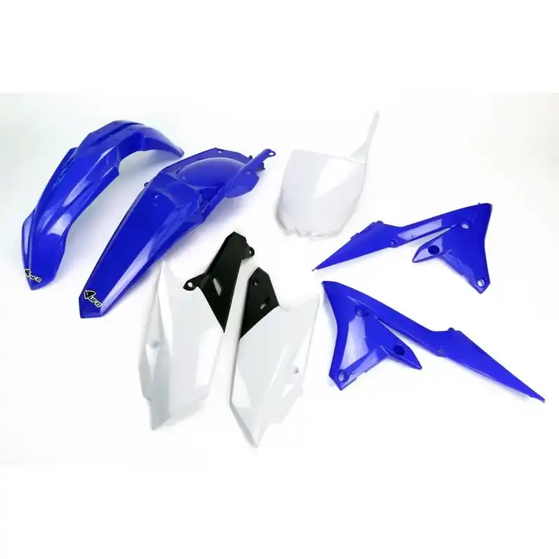 Hit sprzedaży UFO KOMPLET PLASTIKÓW YAMAHA YZF 250 ‘14- ‘18, YZF 450 ‘14- ‘17 KOLOR OEM ‘18 (NIEBIESKI/BIAŁY/CZARNY) (YA318E999K)