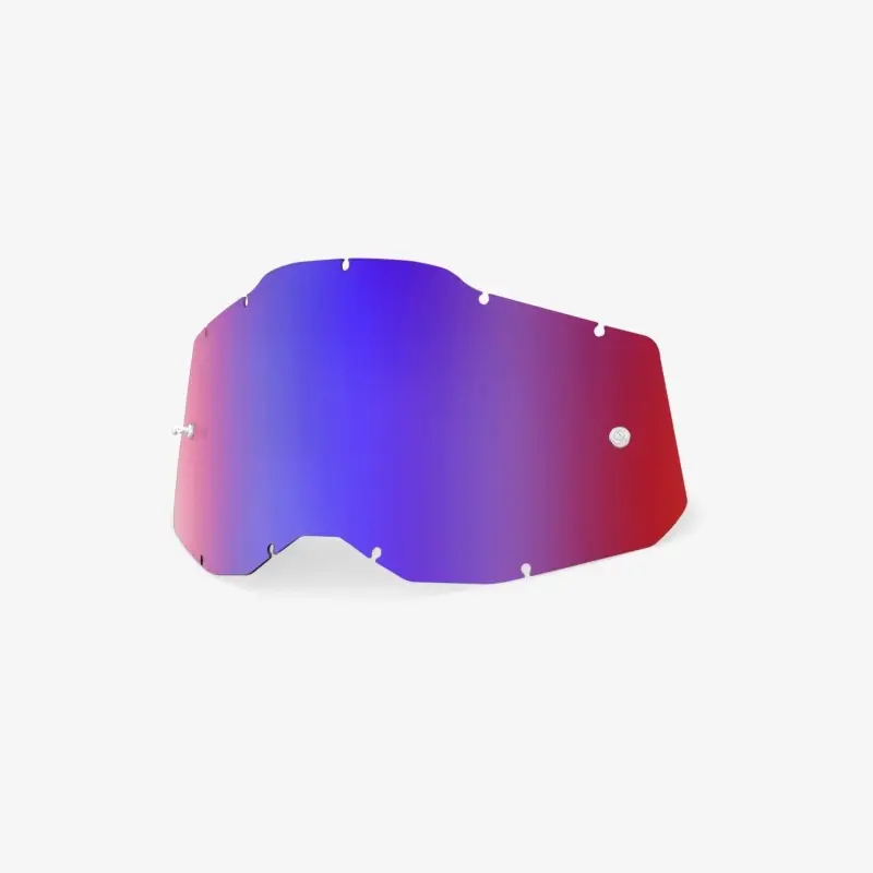 100 PROCENT RC2/AC2/ST2 REPLACEMENT LENS - MIRROR RED/BLUE - SZYBA/SZYBKA DO GOGLI POJEDYNCZA RACECRAFT 2/ ACCURI 2/ STRATA 2 KOLOR CZERWONE/NIEBIESKIE LUSTRO Hit sprzedaży