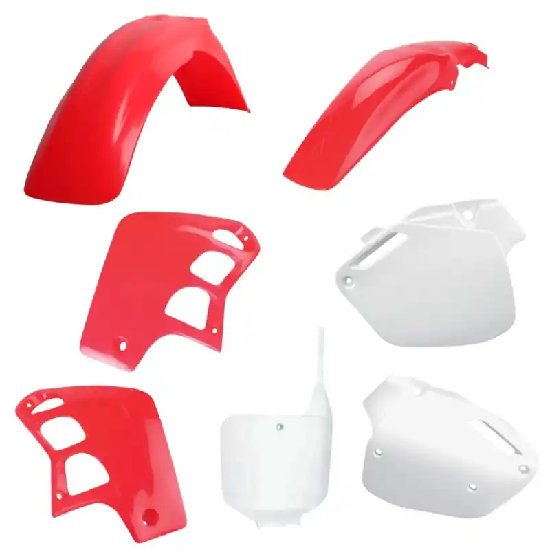 Łatwy zwrot POLISPORT WYPRZEDAŻ KOMPLET PLASTIKÓW HONDA CR 500 ‘95-‘04 KOLOR OEM CZERWONY FLUO-R BIAŁY