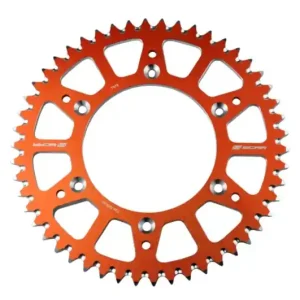 SCAR RACING ZĘBATKA TYLNA ALUMINIOWA 89952 KTM SX / SXF / EXC / EXCF ‘93-‘25, HUSQVARNA TC / FC/ TX / TE / FE / FX ‘14-‘25, GAS GAS 125-450 MC / MCF / EC / ECF ‘21-‘25, TRIUMPH TF 250-FX ‘24-‘25 KOLOR POMARAŃCZOWY Tylko dziś