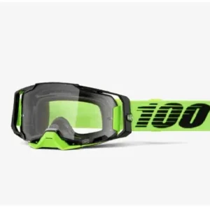 100 PROCENT GOGLE ARMEGA NEON YELLOW - CLEAR LENS - KOLOR ŻÓŁTY FLUO/CZARNY SZYBKA PRZEŹROCZYSTA Obniżka ceny