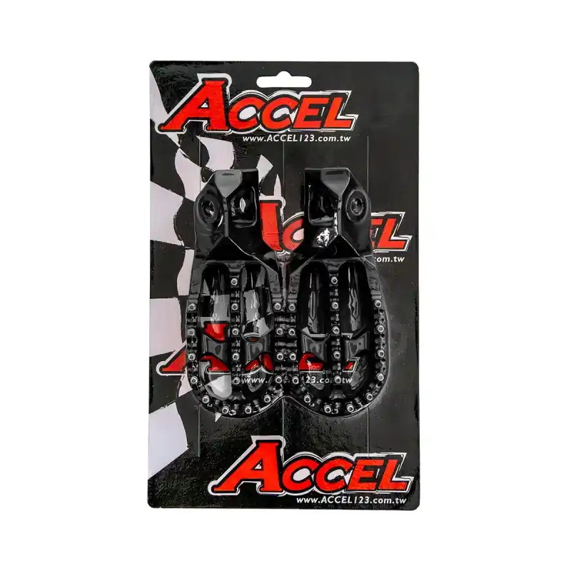 ACCEL PODNÓŻKI KTM SX / SXF / XC / XCF 125 / 250 / 250 / 300 / 350 / 450 ‘23, HUQVARNA TC / TX / FC / FX 125 / 250 / 300 / 350 / 450 ‘23, KOLOR CZARNY Oferta limitowana