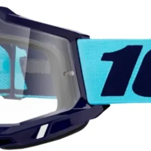 100 PROCENT GOGLE ACCURI 2 VAULTER - CLEAR LENS - KOLOR NIEBIESKI/GRANATOWY SZYBKA PRZEŹROCZYSTA Wyprzedaż