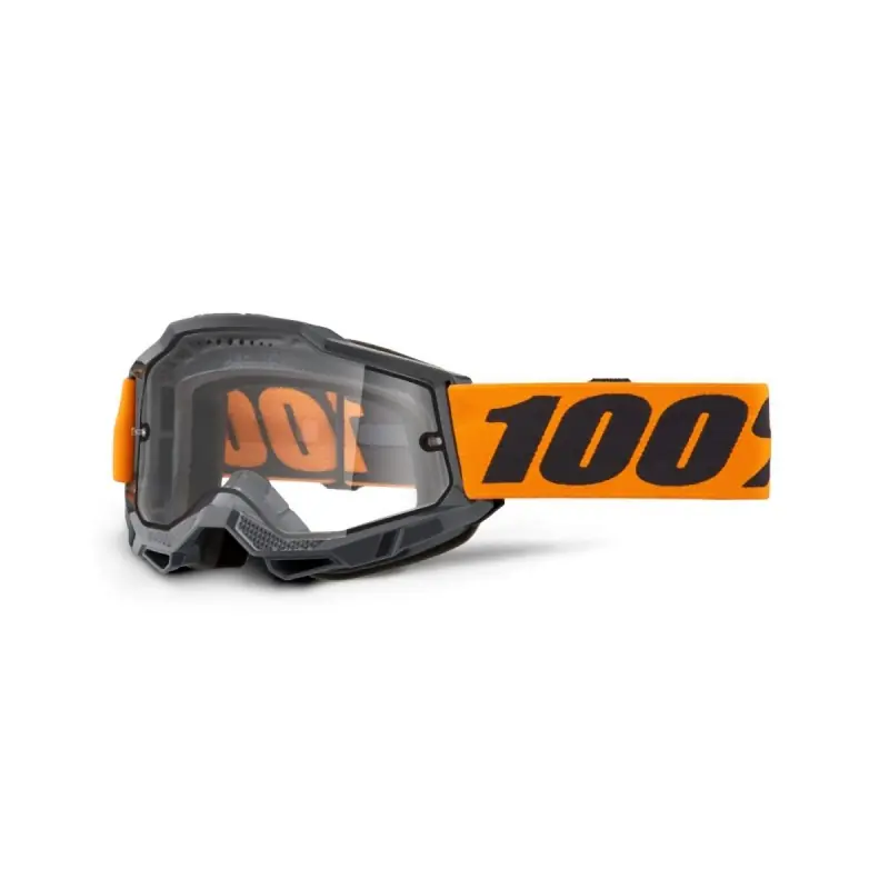 100 PROCENT GOGLE ACCURI 2 BLACK - CLEAR DUAL PANE - KOLOR CZARNY/POMARAŃCZOWY SZYBKA PODWÓJNA PRZEŹROCZYSTA Bestseller