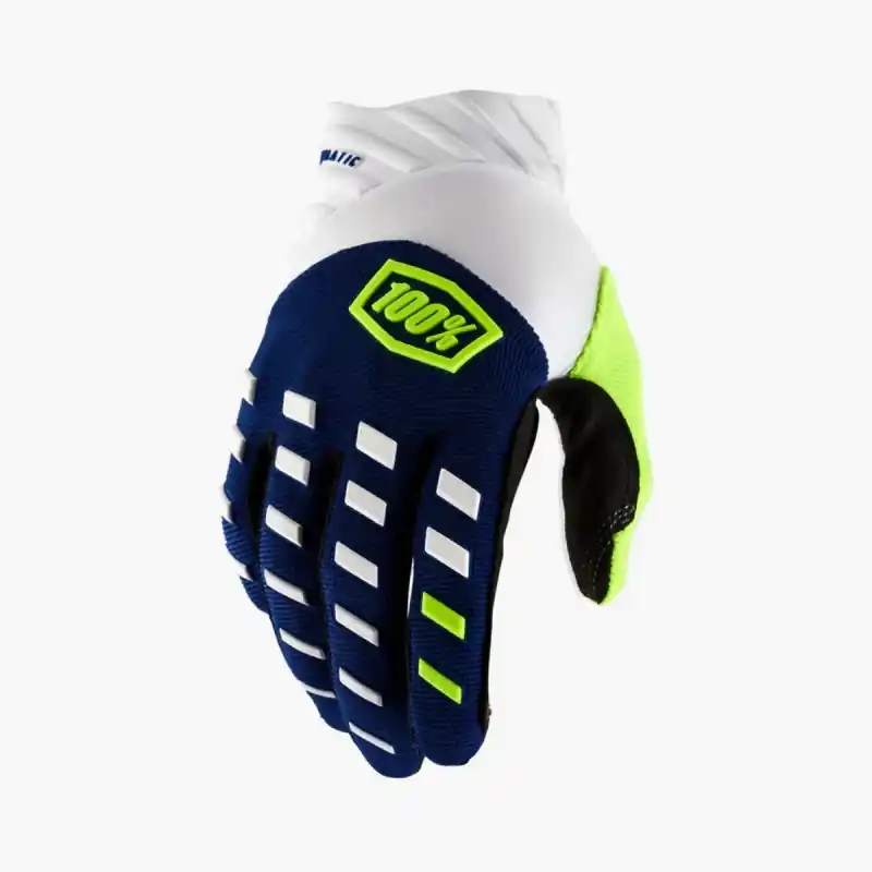 100 PROCENT RĘKAWICE CROSS/ENDURO AIRMATIC NAVY/WHITE KOLOR NIEBIESKI/BIAŁY/ZIELONY ROZMIAR XL Tylko do końca tygodnia