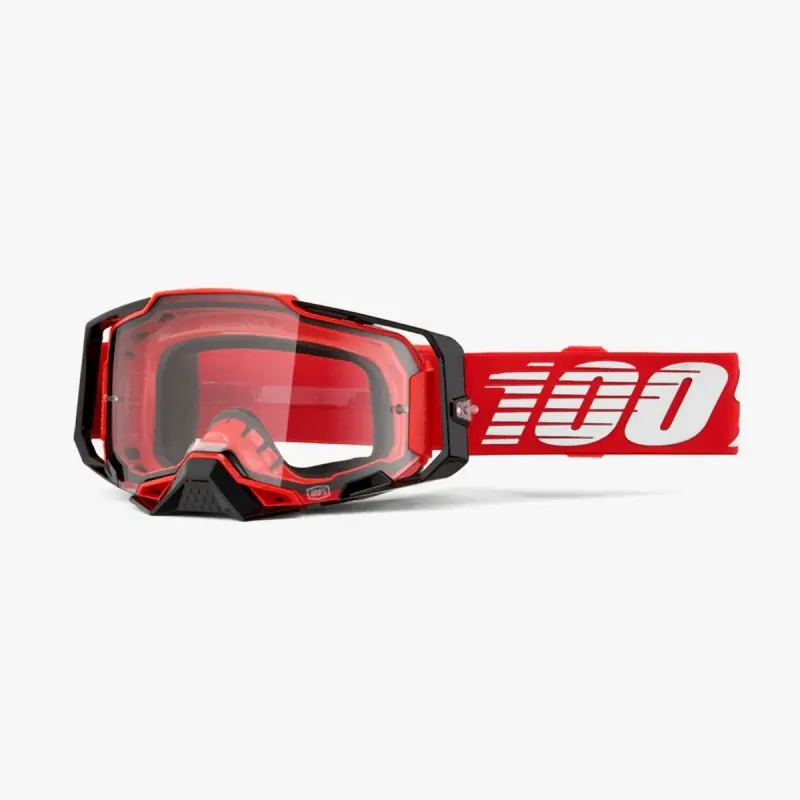 100 PROCENT GOGLE ARMEGA RED - CLEAR LENS - KOLOR CZERWONY/CZARNY/BIAŁY SZYBA PRZEŹROCZYSTA Sprawdź teraz