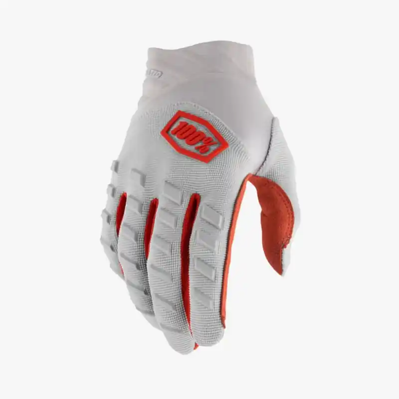 100 PROCENT RĘKAWICE CROSS/ENDURO AIRMATIC SILVER KOLOR SZARY/CZERWONY ROZMIAR L Rabat
